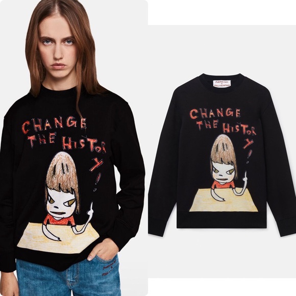 NWOT YOSHITOMO NARA STELLA MCCARTNEY Change the History Cotton Sweatshirt - Picture 1 of 8